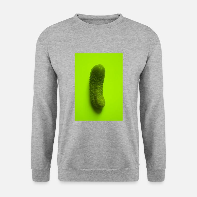 Gurke - Unisex Pullover - Weißgrau meliert
