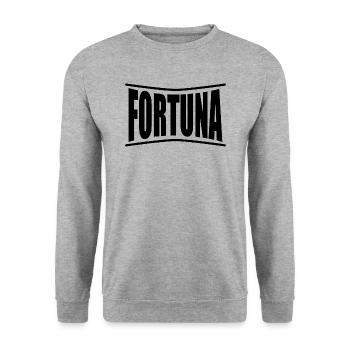 t-shirt Fortuna t-shirt gift idea - Unisex Sweatshirt - salt & pepper - Front - Alina (178cm) & Michal (187cm)