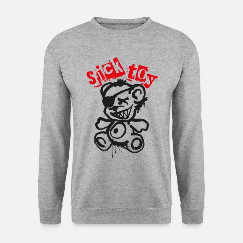 Sick Toy Teddy - Unisex Sweatshirt - salt & pepper