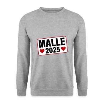 Malle 2025 Heart - Unisex Sweatshirt - salt & pepper - Front - Alina (178cm) & Michal (187cm)