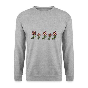 flowers plants flower symbol pink - Unisex Sweatshirt - salt & pepper - Front - Alina (178cm) & Michal (187cm)