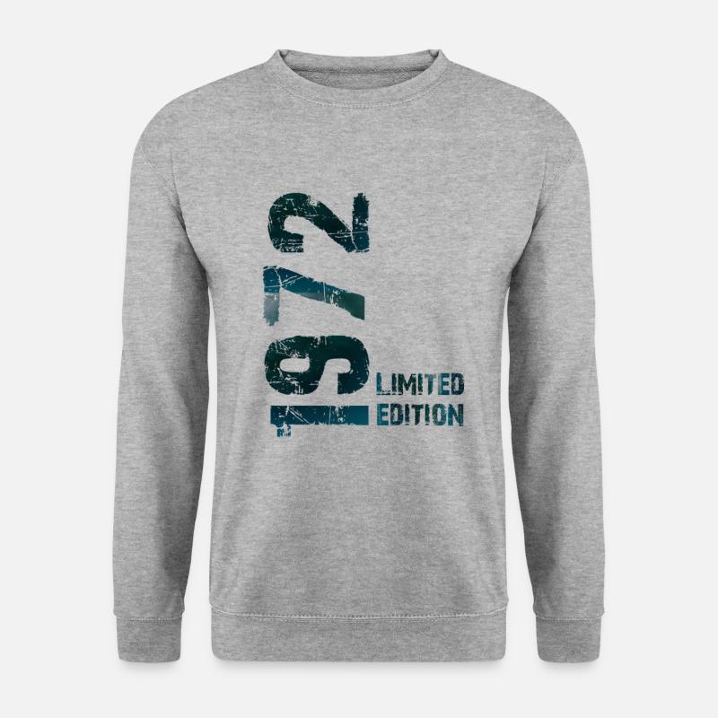 1972 - Unisex Pullover - Weißgrau meliert