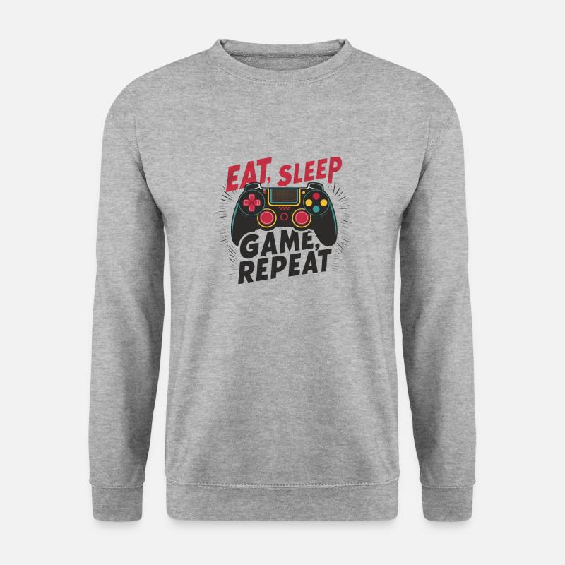 Eat, Sleep, Game, Repeat - Unisex Sweatshirt - salt & pepper