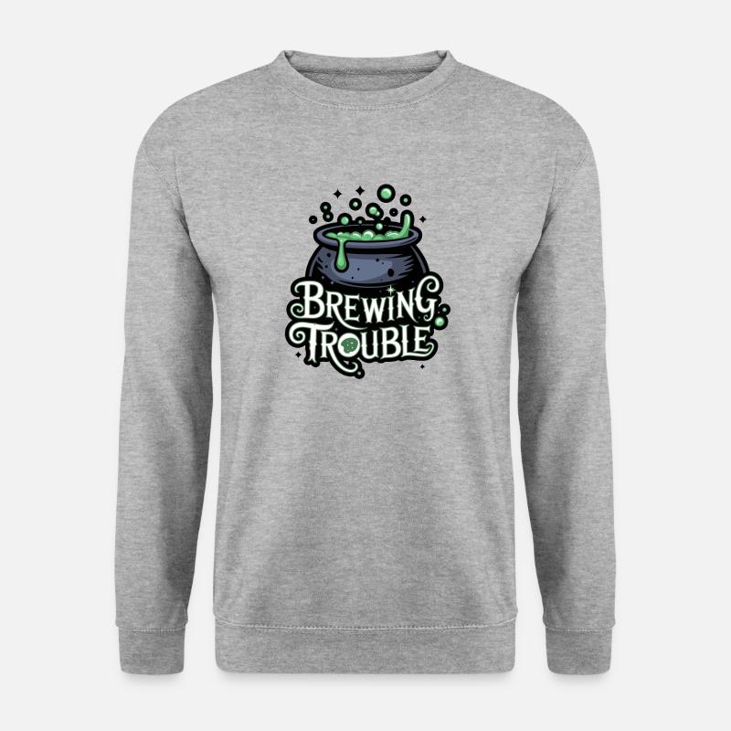 Hexenkessel – Brewing Trouble - Unisex Pullover - Weißgrau meliert