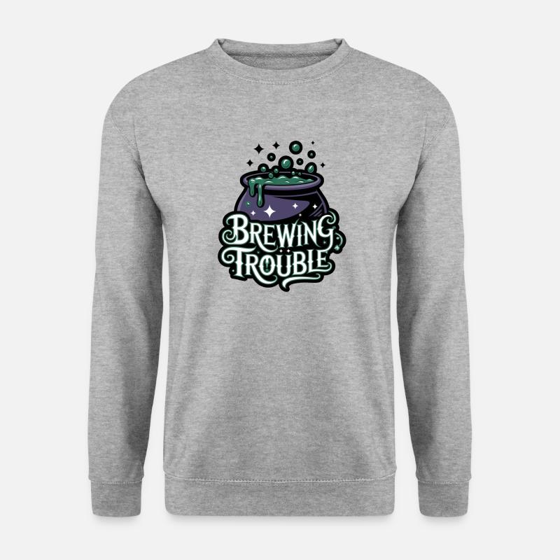 Hexenkessel – Brewing Trouble - Unisex Pullover - Weißgrau meliert