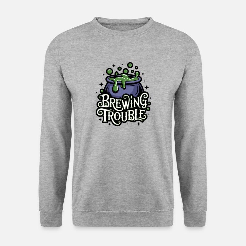 Hexenkessel – Brewing Trouble - Unisex Pullover - Weißgrau meliert