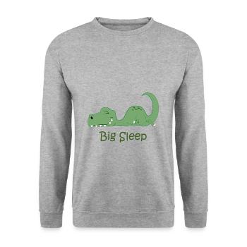 T-Rex Tyrannosaurus Rex Dinosaurier Geschenk - Unisex Pullover - Weißgrau meliert - Vorne - Alina (178cm) & Michal (187cm)