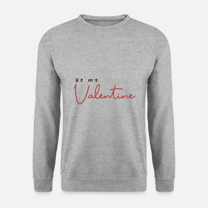 Be my Valentine - Unisex Pullover - Weißgrau meliert