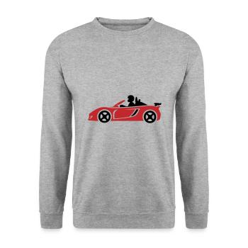 Racing Car Sport Car - Unisex Sweatshirt - salt & pepper - Front - Alina (178cm) & Michal (187cm)