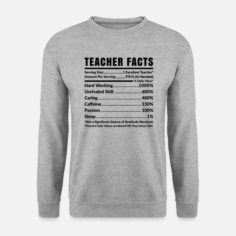 Faits sur l’enseignant - Sweat-shirt Unisexe - gris chiné