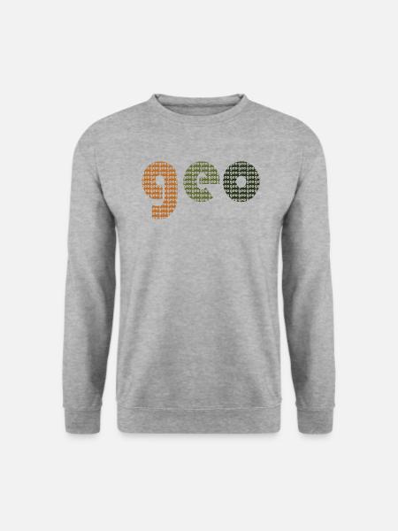 Geo - Unisex Pullover - Weißgrau meliert