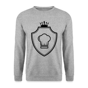 Armoiries du chapeau de chef Koch - Sweat-shirt Unisexe - gris chiné - Devant - Alina (178cm) & Michal (187cm)