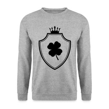 Armoiries du trèfle - Sweat-shirt Unisexe - gris chiné - Devant - Alina (178cm) & Michal (187cm)