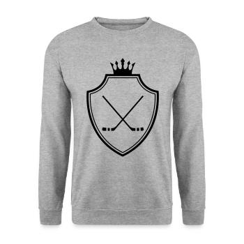Bâtons de hockey sur glace - Sweat-shirt Unisexe - gris chiné - Devant - Alina (178cm) & Michal (187cm)
