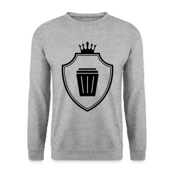 Armoiries de la poubelle - Sweat-shirt Unisexe - gris chiné - Devant - Alina (178cm) & Michal (187cm)