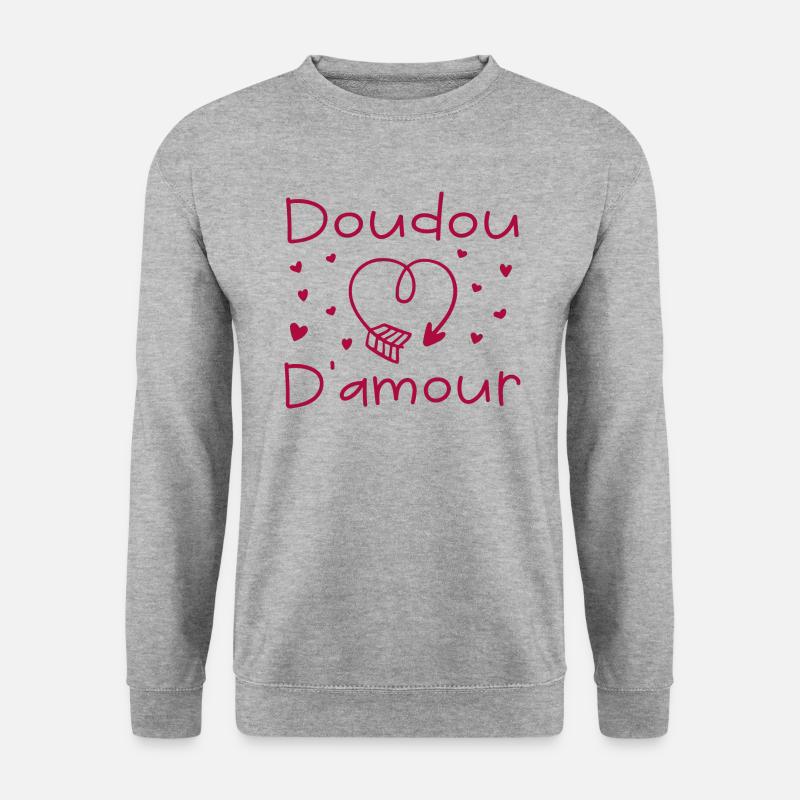 doudou d amour - Sweat-shirt Unisexe - gris chiné