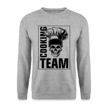 Skeleton Cooking Team - Unisex Sweatshirt - salt & pepper - Front - Alina (178cm) & Michal (187cm)