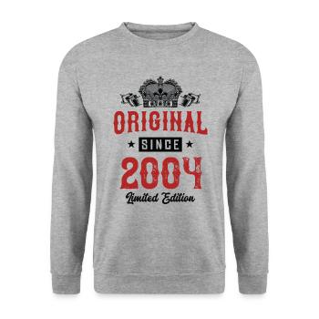 2004 limited edition - Unisex Pullover - Weißgrau meliert - Vorne - Alina (178cm) & Michal (187cm)