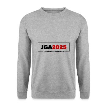 Jga 2025 Junggesellenabschied Bräutigam - Unisex Pullover - Weißgrau meliert - Vorne - Alina (178cm) & Michal (187cm)