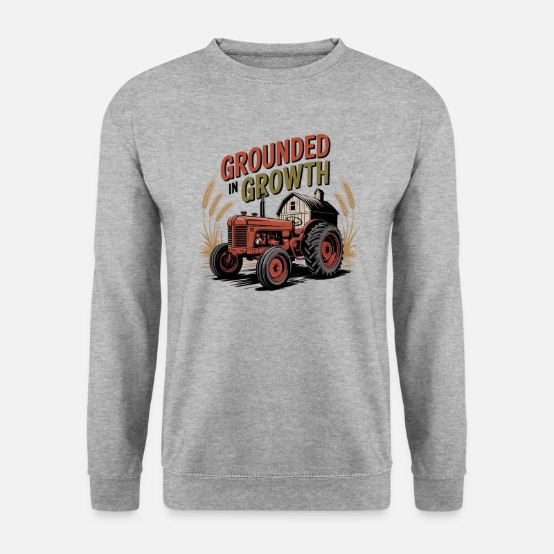 Grounded in Growth - Unisex Pullover - Weißgrau meliert