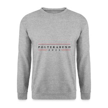 Polterabend 2025 - Unisex Pullover - Weißgrau meliert - Vorne - Alina (178cm) & Michal (187cm)