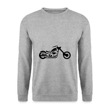 Cadeau de mécanicien motard motard croiseur motard - Sweat-shirt Unisexe - gris chiné - Devant - Alina (178cm) & Michal (187cm)