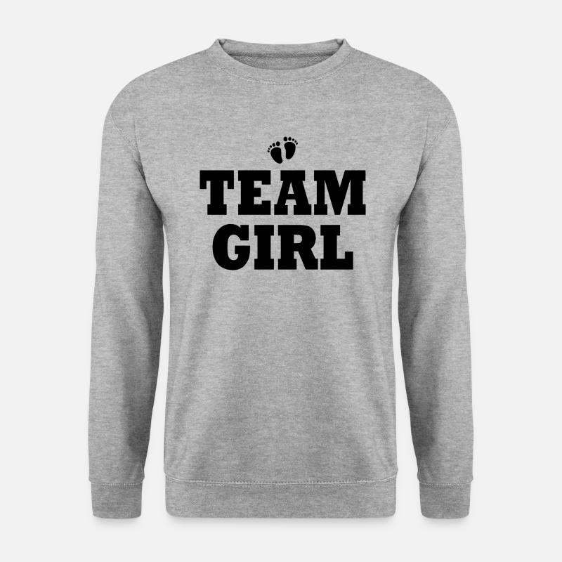 Team girl - Unisex Pullover - Weißgrau meliert
