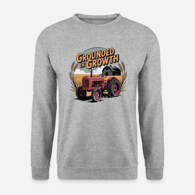 Grounded in Growth - Unisex Pullover - Weißgrau meliert