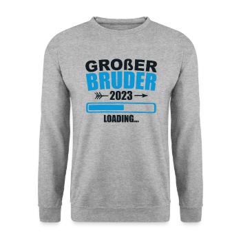 Ich werde Großer Bruder 2023 - Sweat-shirt Unisexe - gris chiné - Devant - Alina (178cm) & Michal (187cm)