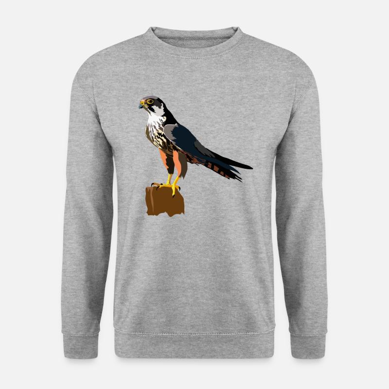 Baumfalke - Unisex Pullover - Weißgrau meliert
