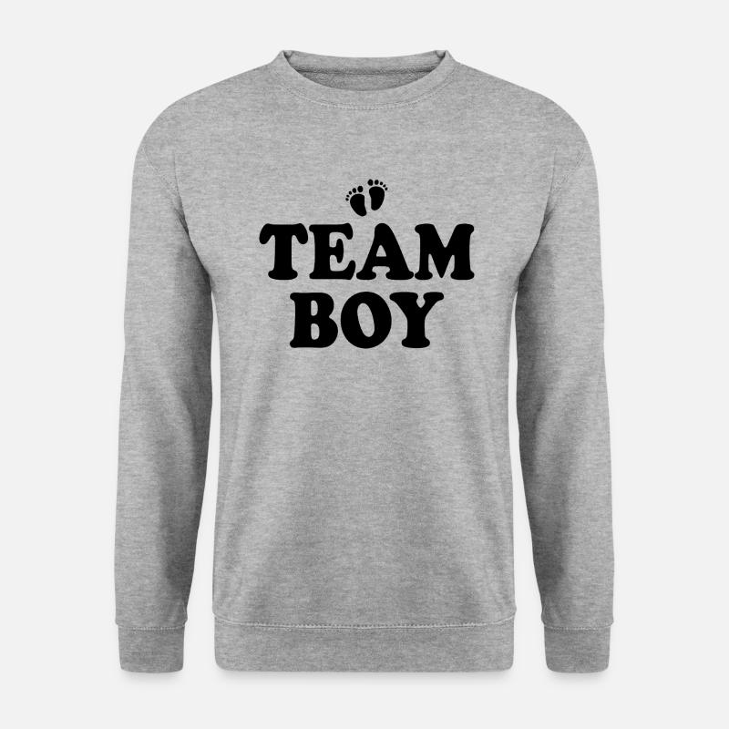 Team boy - Unisex Pullover - Weißgrau meliert
