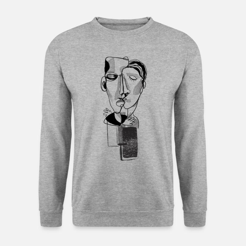 Liebhaber - Unisex Pullover - Weißgrau meliert