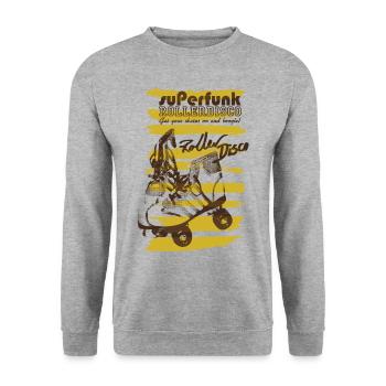 Superfunk Roller Disco - Sweat-shirt Unisexe - gris chiné - Devant - Alina (178cm) & Michal (187cm)