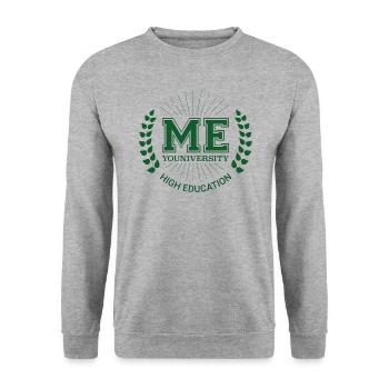 Me Youniversity - Sweat-shirt Unisexe - gris chiné - Devant - Alina (178cm) & Michal (187cm)
