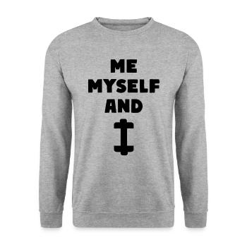 Me, Myself and I Sport Training Fitness - Unisex Sweatshirt - salt & pepper - Front - Alina (178cm) & Michal (187cm)