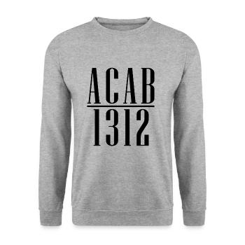 Acab 1312 - Unisex Sweatshirt - salt & pepper - Front - Alina (178cm) & Michal (187cm)