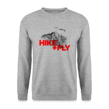 Hike & Fly Paragliding red - Unisex Sweatshirt - salt & pepper - Front - Alina (178cm) & Michal (187cm)