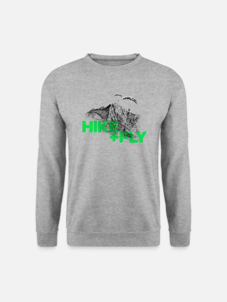 Hike & Fly Paragliding green - Unisex Sweatshirt - salt & pepper