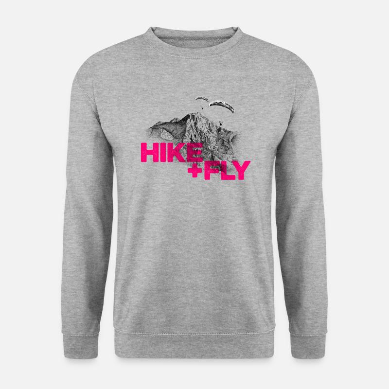 Hike & Fly Paragliding magenta - Unisex Sweatshirt - salt & pepper