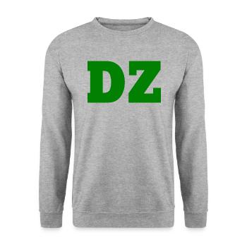 Dz - Unisex Pullover - Weißgrau meliert - Vorne - Alina (178cm) & Michal (187cm)