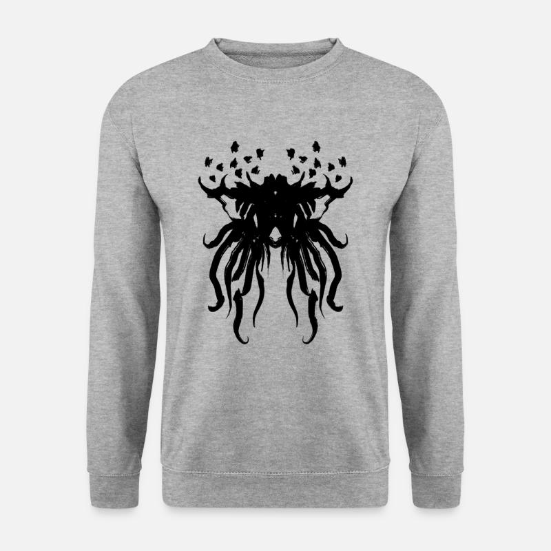 Rorschach Test - Cthulhu - Unisex Pullover - Weißgrau meliert