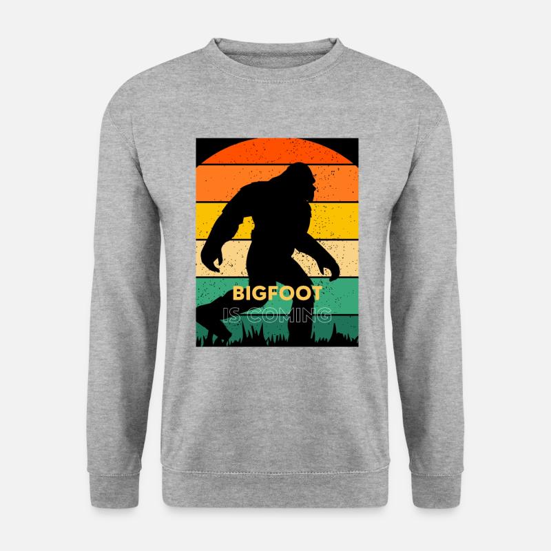 Bigfoot is coming - Unisex Pullover - Weißgrau meliert