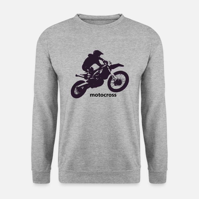motocross - Unisex Pullover - Weißgrau meliert