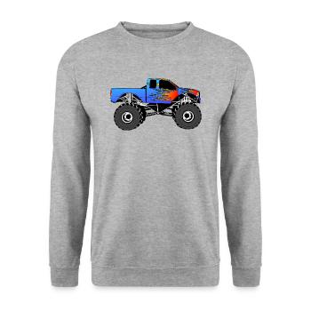 Camion monstre - Sweat-shirt Unisexe - gris chiné - Devant - Alina (178cm) & Michal (187cm)