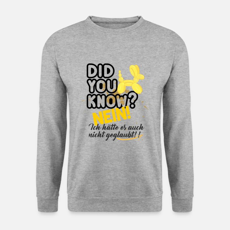 Did you know - Unisex Pullover - Weißgrau meliert