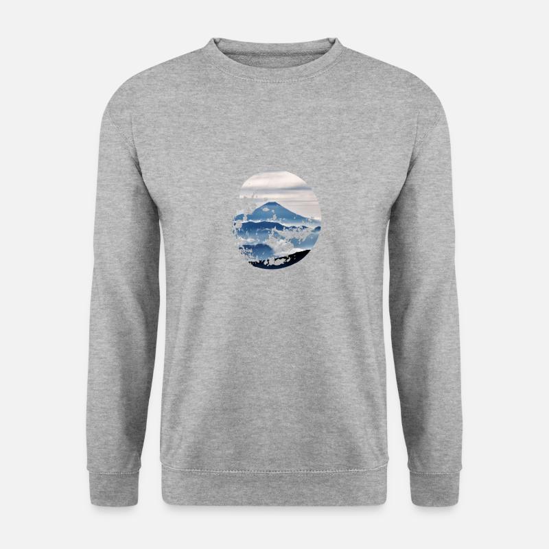 Fujiyama Mond - Unisex Pullover - Weißgrau meliert