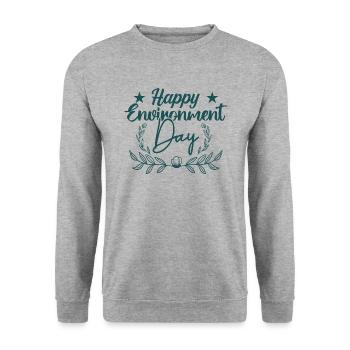 World Environment Day - Unisex Sweatshirt - salt & pepper - Front - Alina (178cm) & Michal (187cm)
