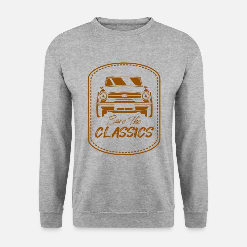 OLDTIMER ROADSTER DEUTSCH - Unisex Pullover - Weißgrau meliert