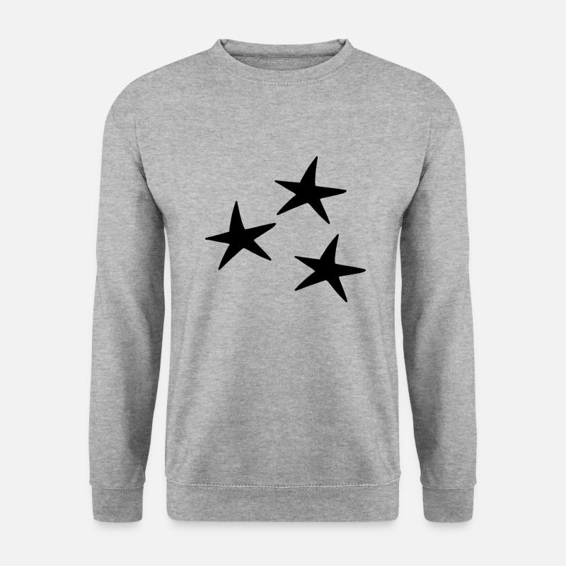 Stern muster Symbol - Unisex Pullover - Weißgrau meliert