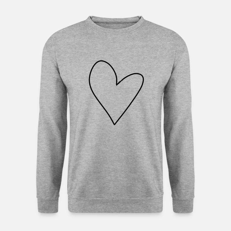 herz symbol liebe form - Unisex Pullover - Weißgrau meliert